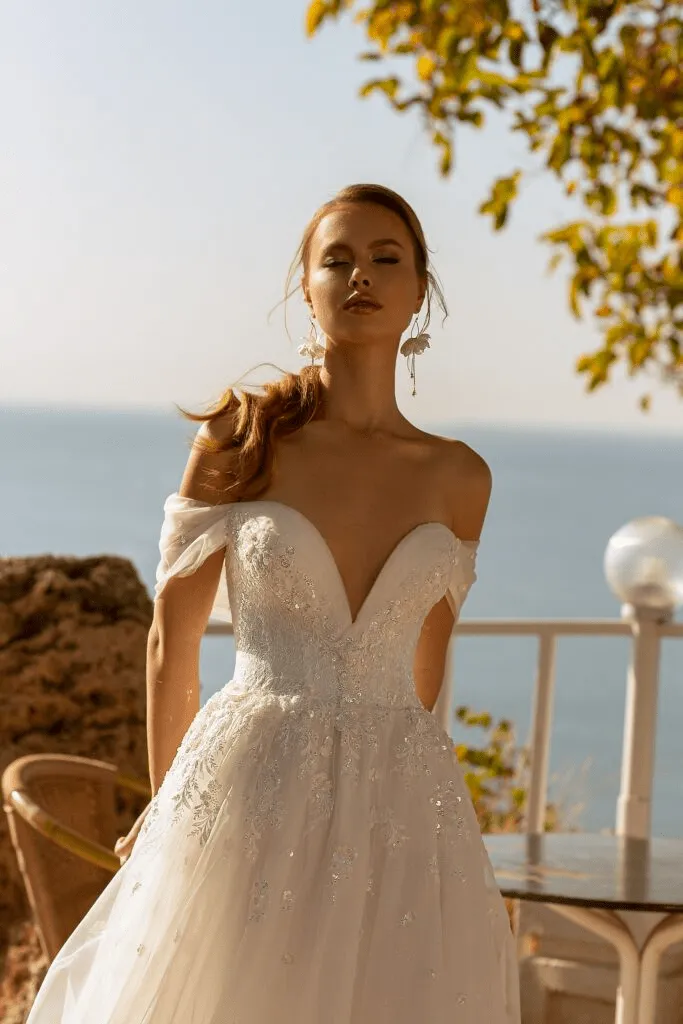 Strapless Sweetheart Neckline Wedding Dress - Off Shoulder Wedding Dress - Corset Back Wedding Gown Plus Size