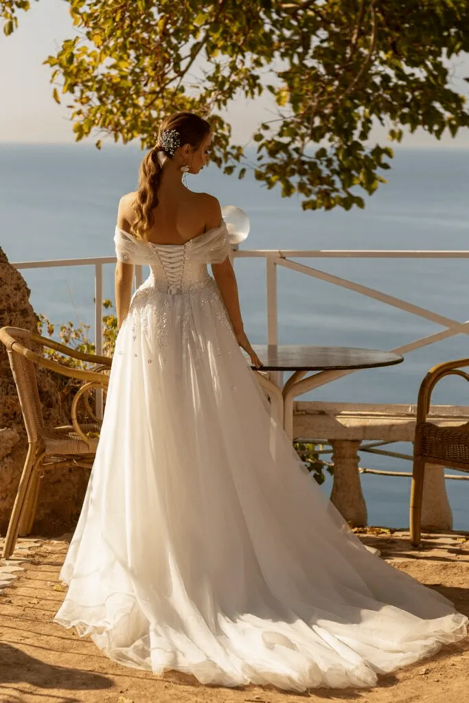 Strapless Sweetheart Neckline Wedding Dress - Off Shoulder Wedding Dress - Corset Back Wedding Gown Plus Size