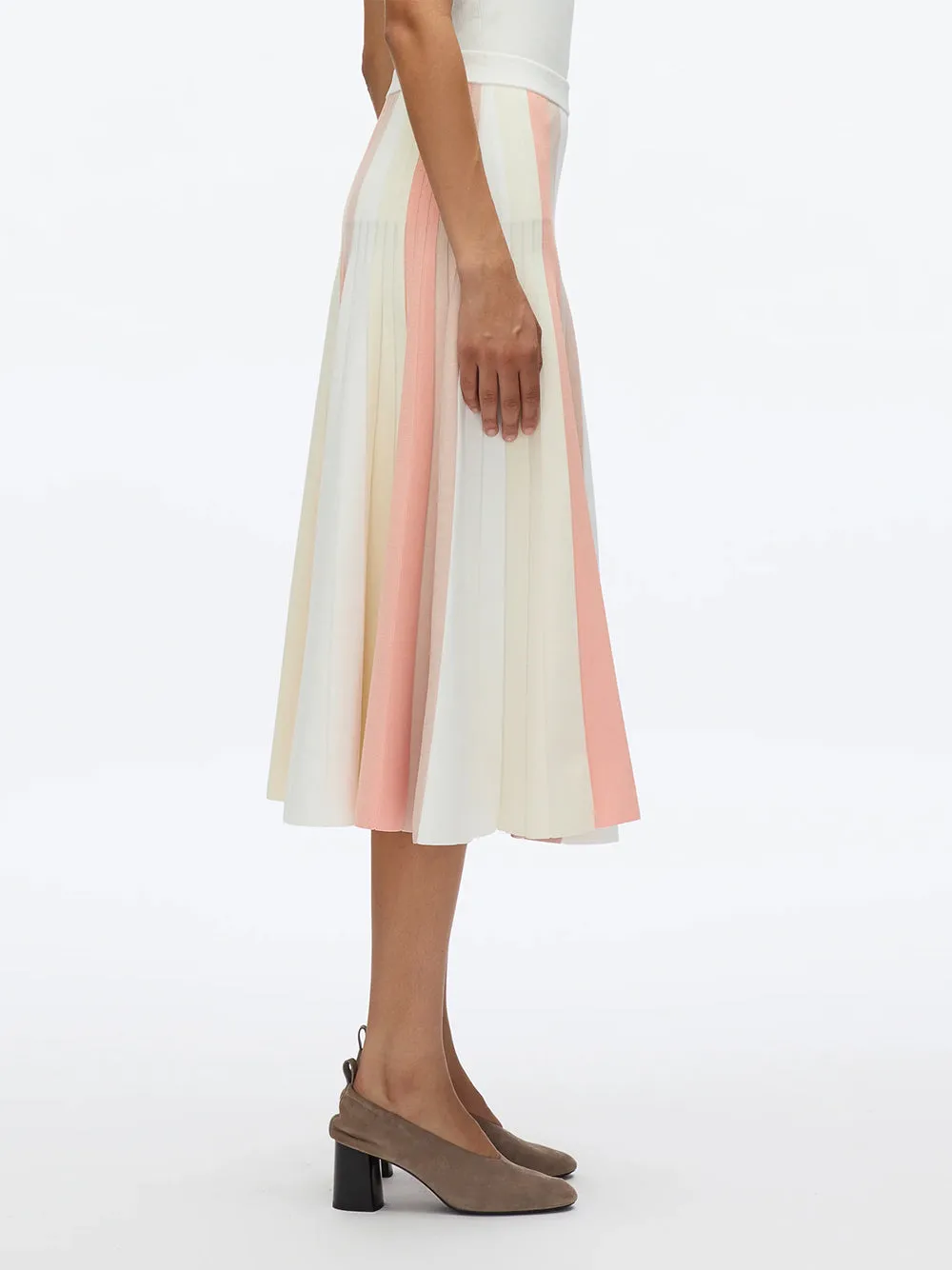 Stripe Knit Skirt (Ivory Multi)