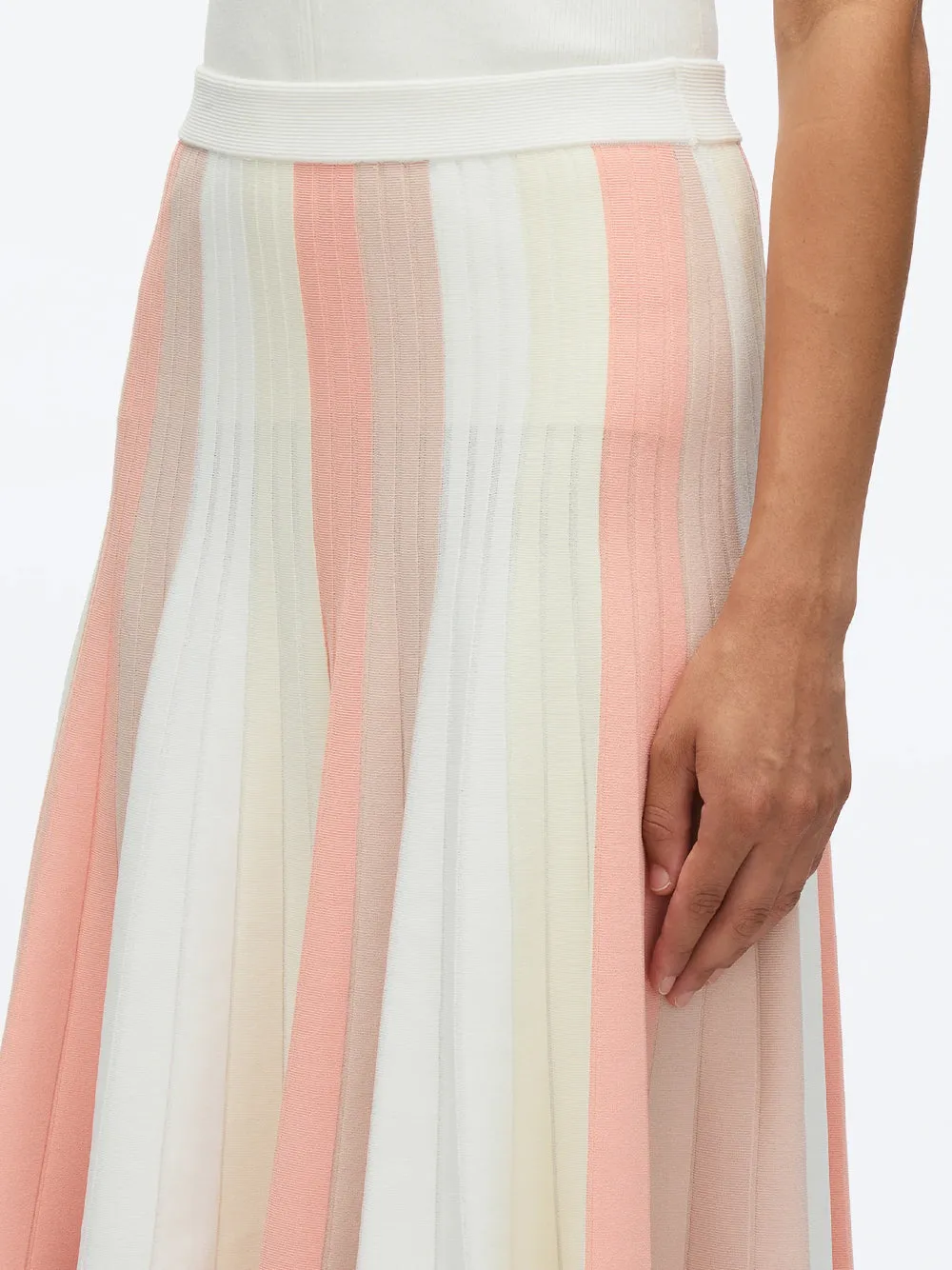 Stripe Knit Skirt (Ivory Multi)