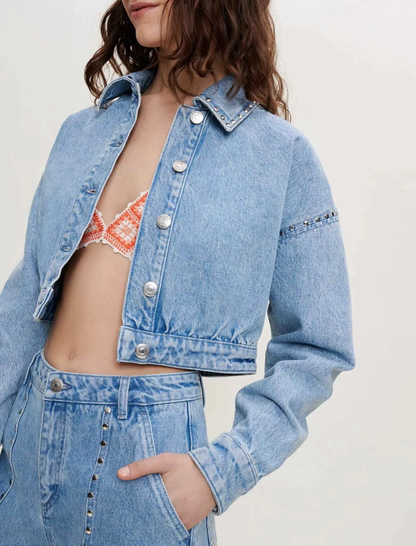 STUDDED DENIM JACKET