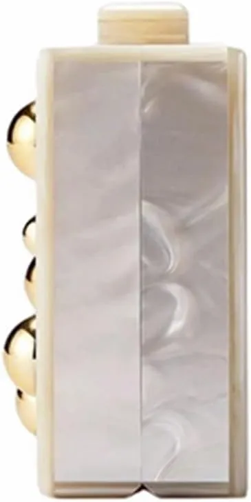 Stylish Acrylic Evening Bag Pearl Clutch Elegant Marble Acrylic Clutch Purses for Women Party Wedding Casual