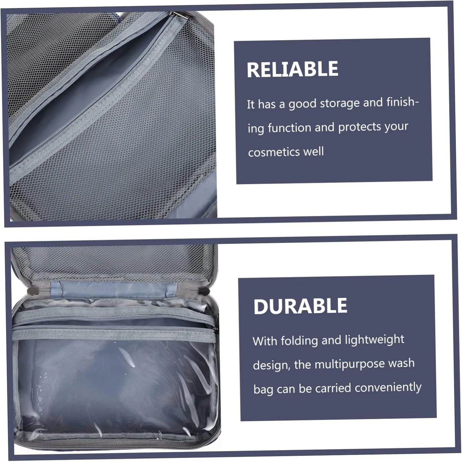 Stylish Hanging Toiletry Bag Travel Cosmetic Bag Male Skincare Organizer Multifunctional Wash Bag Easy Open and Close Design