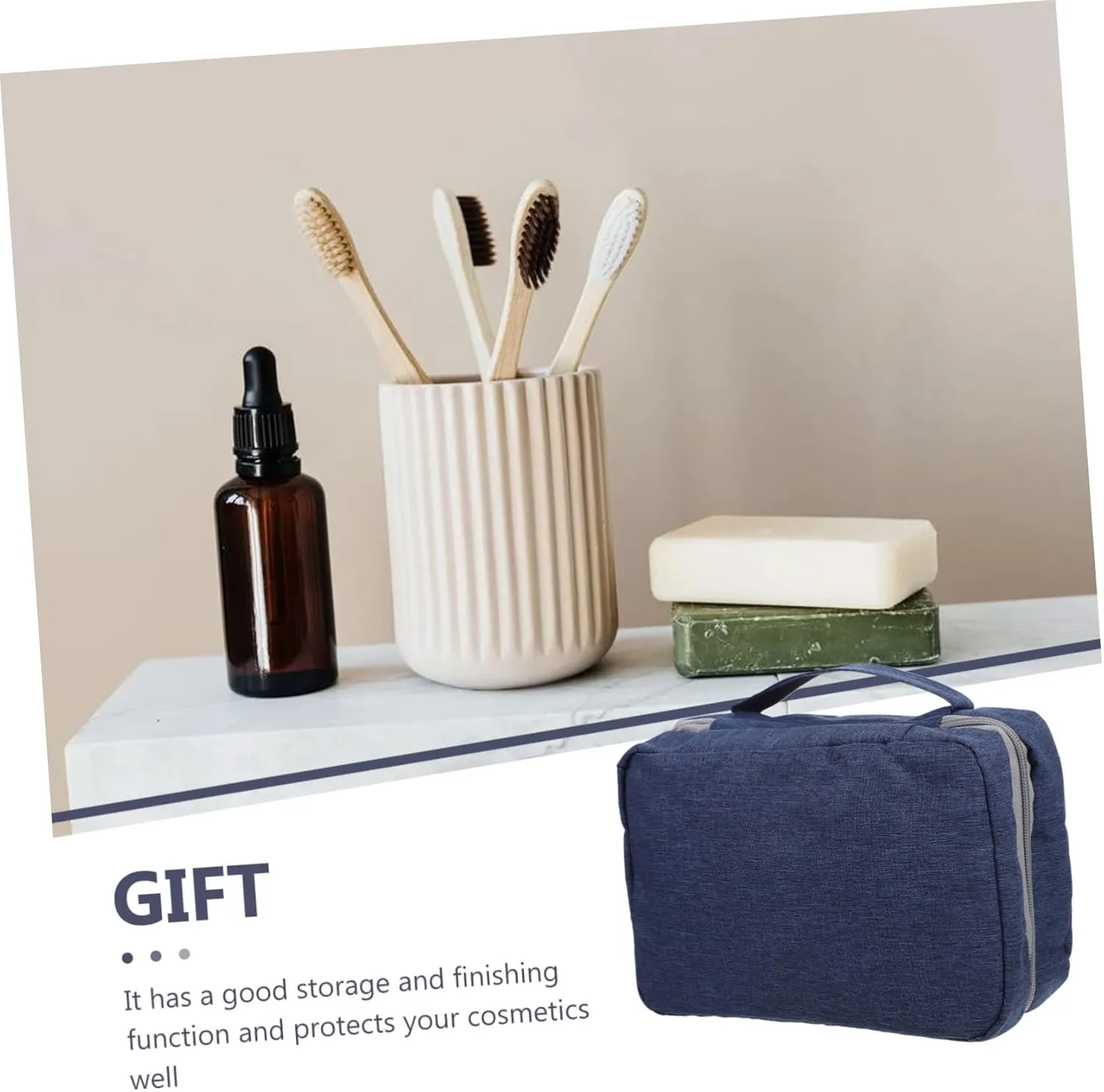 Stylish Hanging Toiletry Bag Travel Cosmetic Bag Male Skincare Organizer Multifunctional Wash Bag Easy Open and Close Design