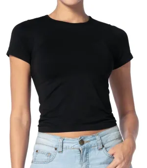Sunzel Short Sleeve Fitted Basic T Shirts for Women, Ultra Soft Crew Neck Basic Tee Cute Trendy Summer Tops Tight Tees