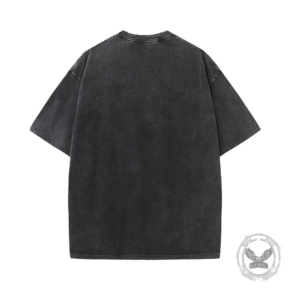 Tarot Card The Wheel Vintage Washed T-shirt