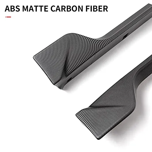 Tesla Model 3 Side Skirts Styling Sports Body Kits Rocker Panels Side Trim Spoiler Side Skirt Extensions For 2017-2021 Tesla Model 3 Accessories (Matte Carbon Fiber Pattern)