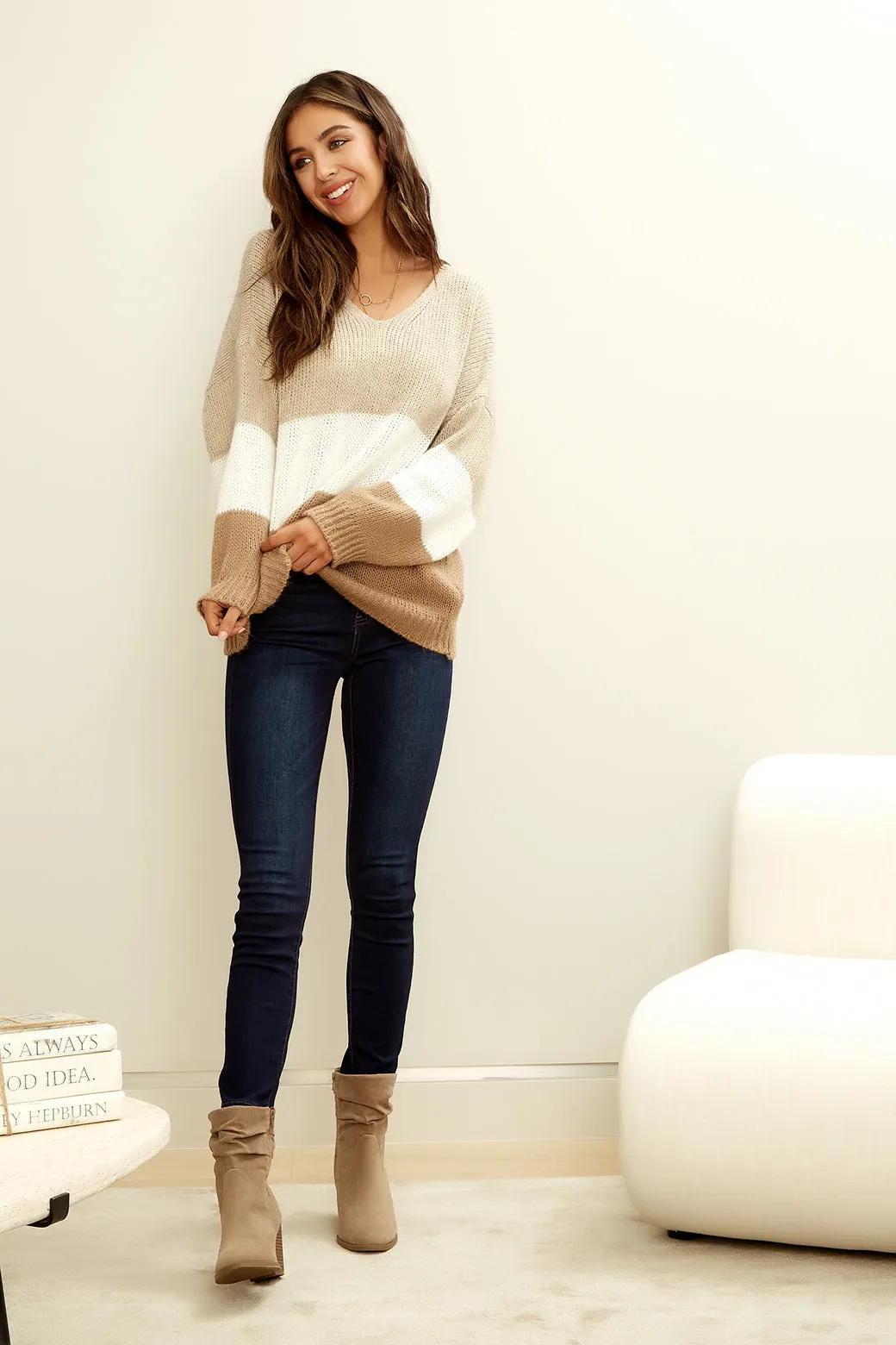The Cozy 3 Stripe Sweater