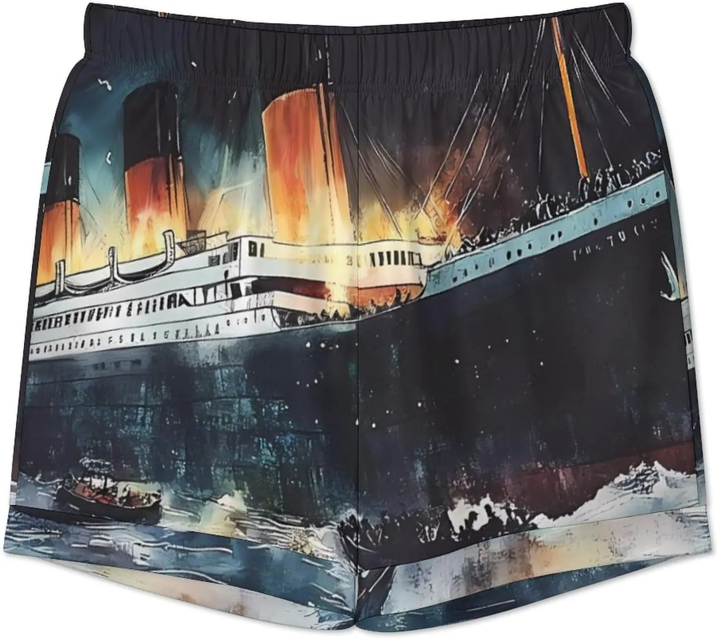 The Sinking of The Titanic Ship 2 Pcs Pajamas For Women Set Cozy Short Sleeve Sleepwear Nightwear Loungewear
