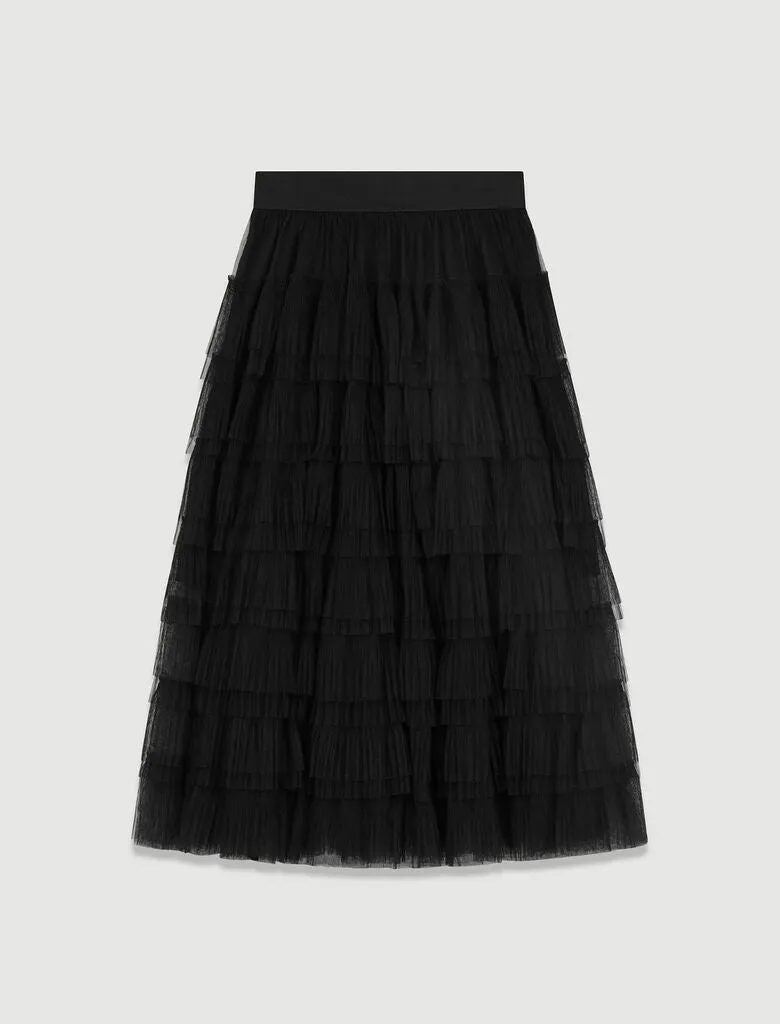 Tulle midi skirt