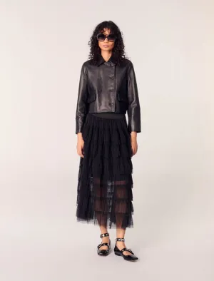 Tulle midi skirt