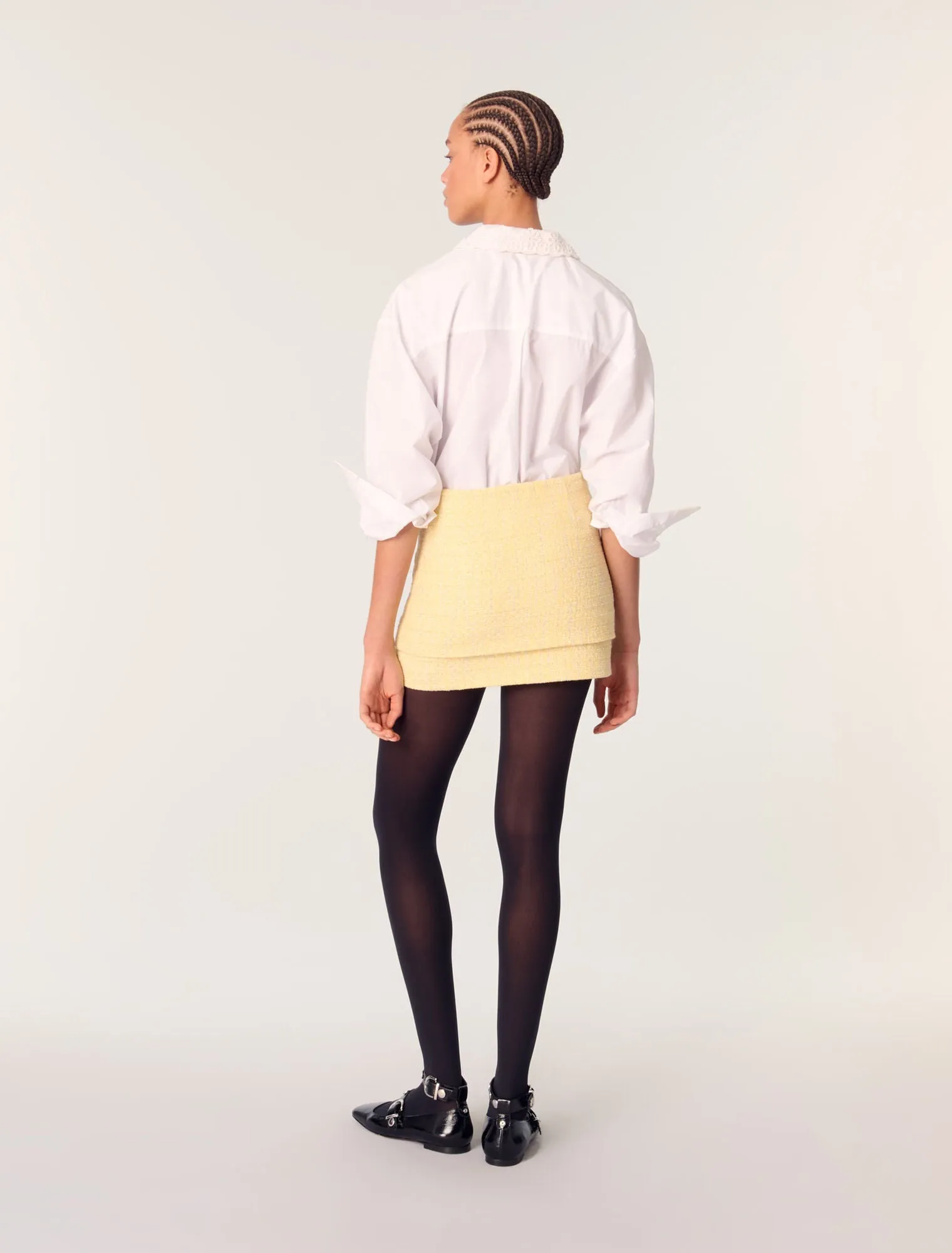 Tweed mini skirt