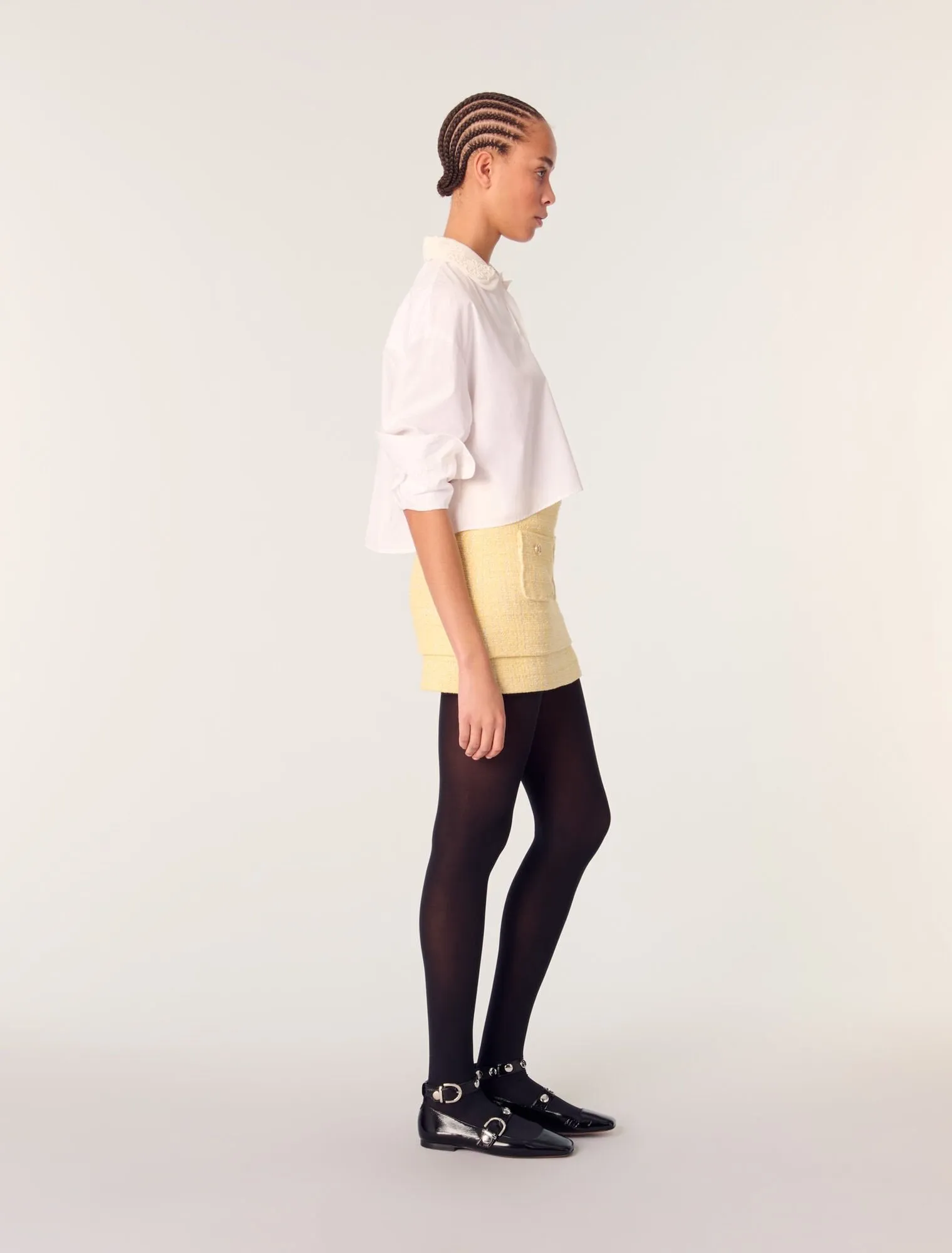 Tweed mini skirt