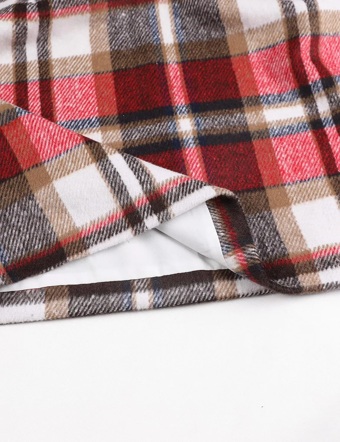 UANEO Plaid Skirts for Women High Waisted Fall Bodycon A Line Pencil Plaid Mini Skirt