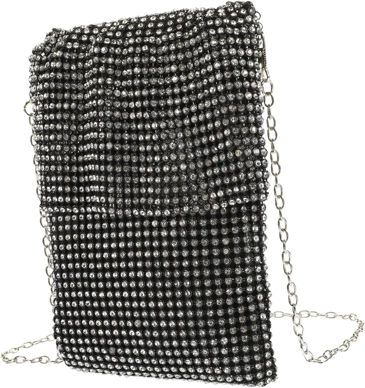 VALICLUD Rhinestone Phone Bag Zipper Evening Clutch for Women Stylish Purse for Parties Weddings Casual Outings Design for Essentials Accessories