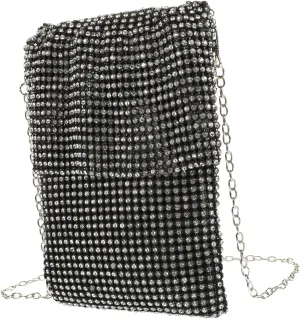 VALICLUD Rhinestone Phone Bag Zipper Evening Clutch for Women Stylish Purse for Parties Weddings Casual Outings Design for Essentials Accessories