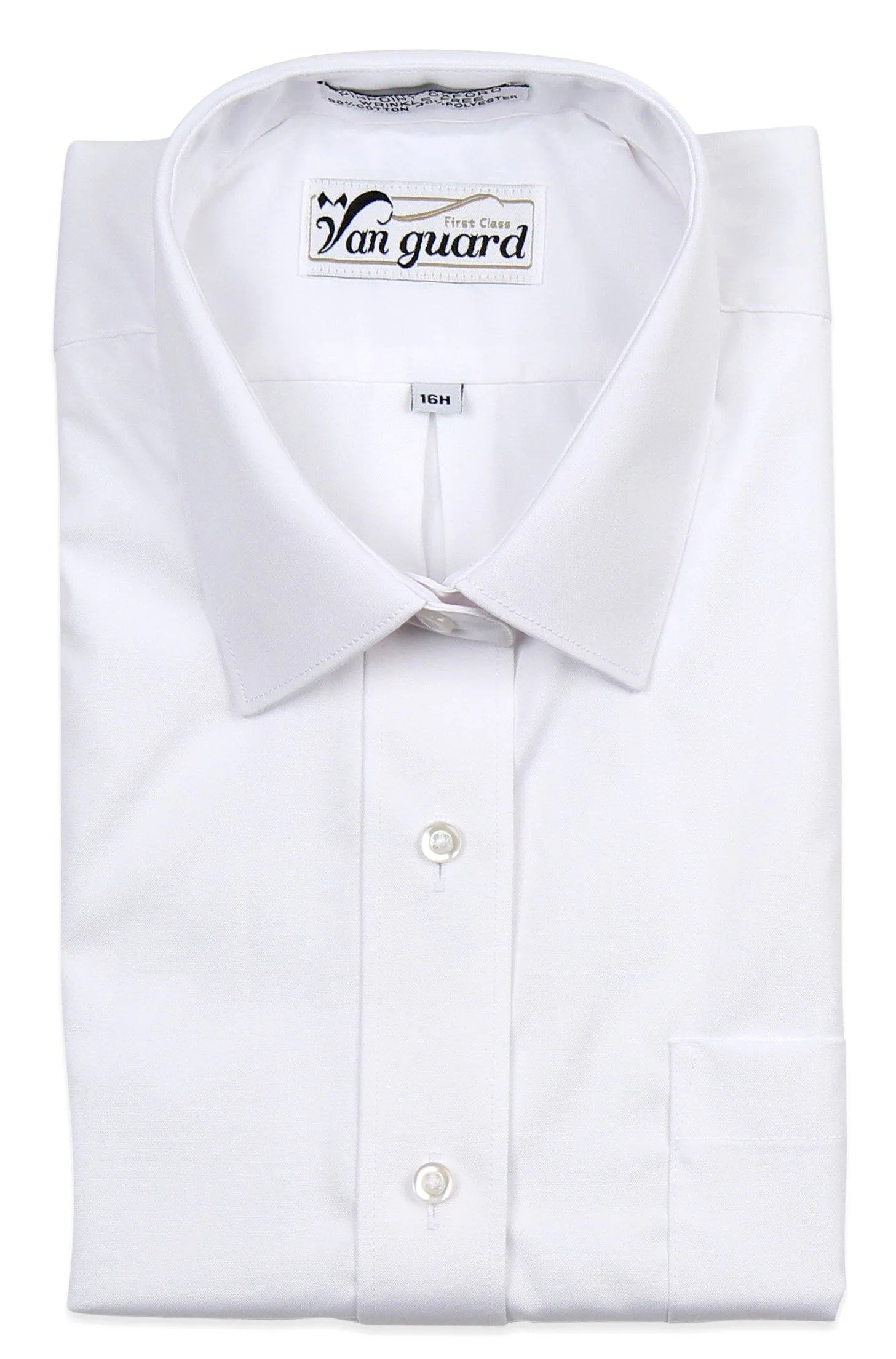 Van Guard Mens White Shirt Chassidisch (Right Over Left) - Boys