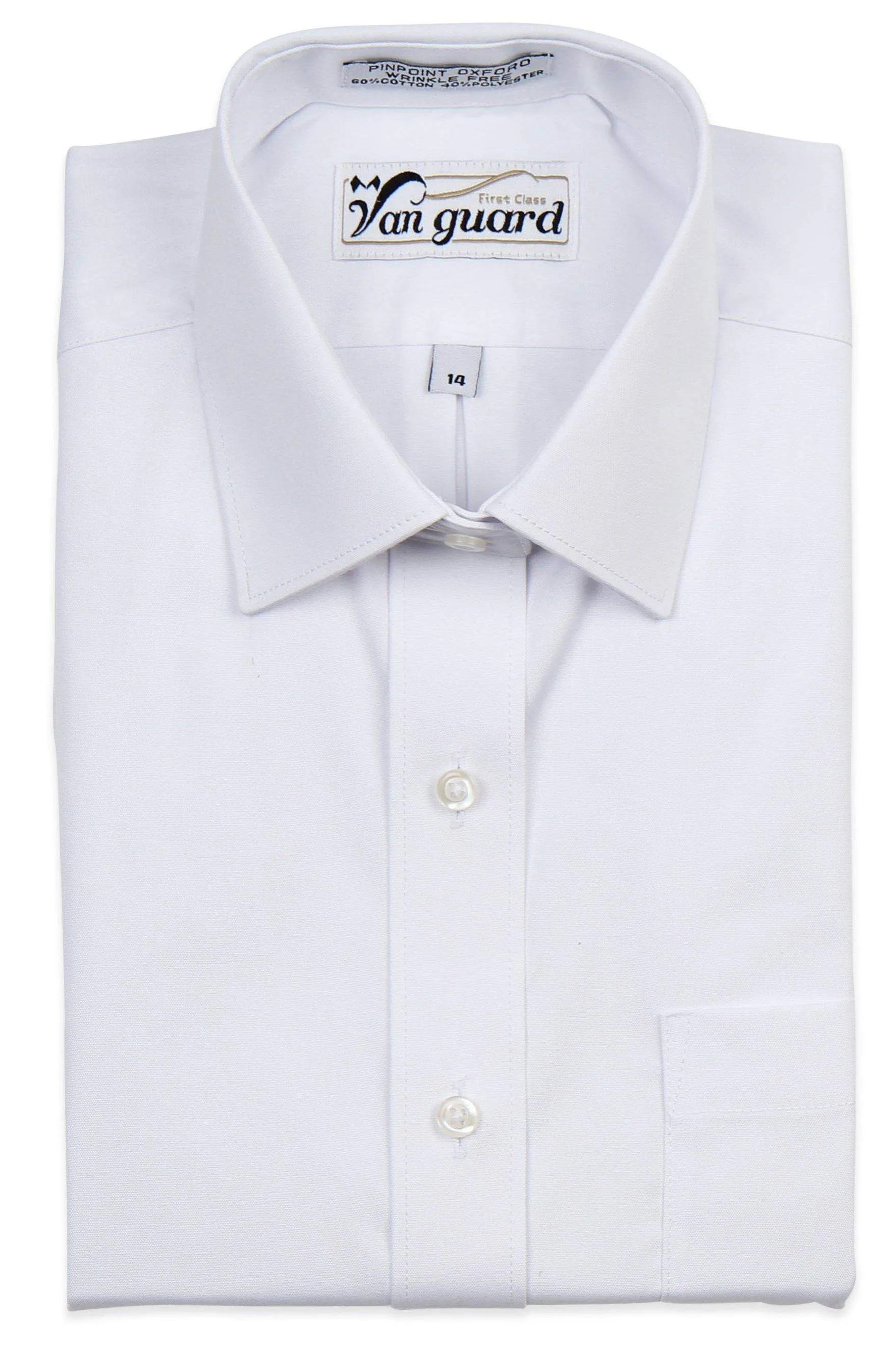Van Guard Mens White Shirt Chassidisch (Right Over Left) - Boys