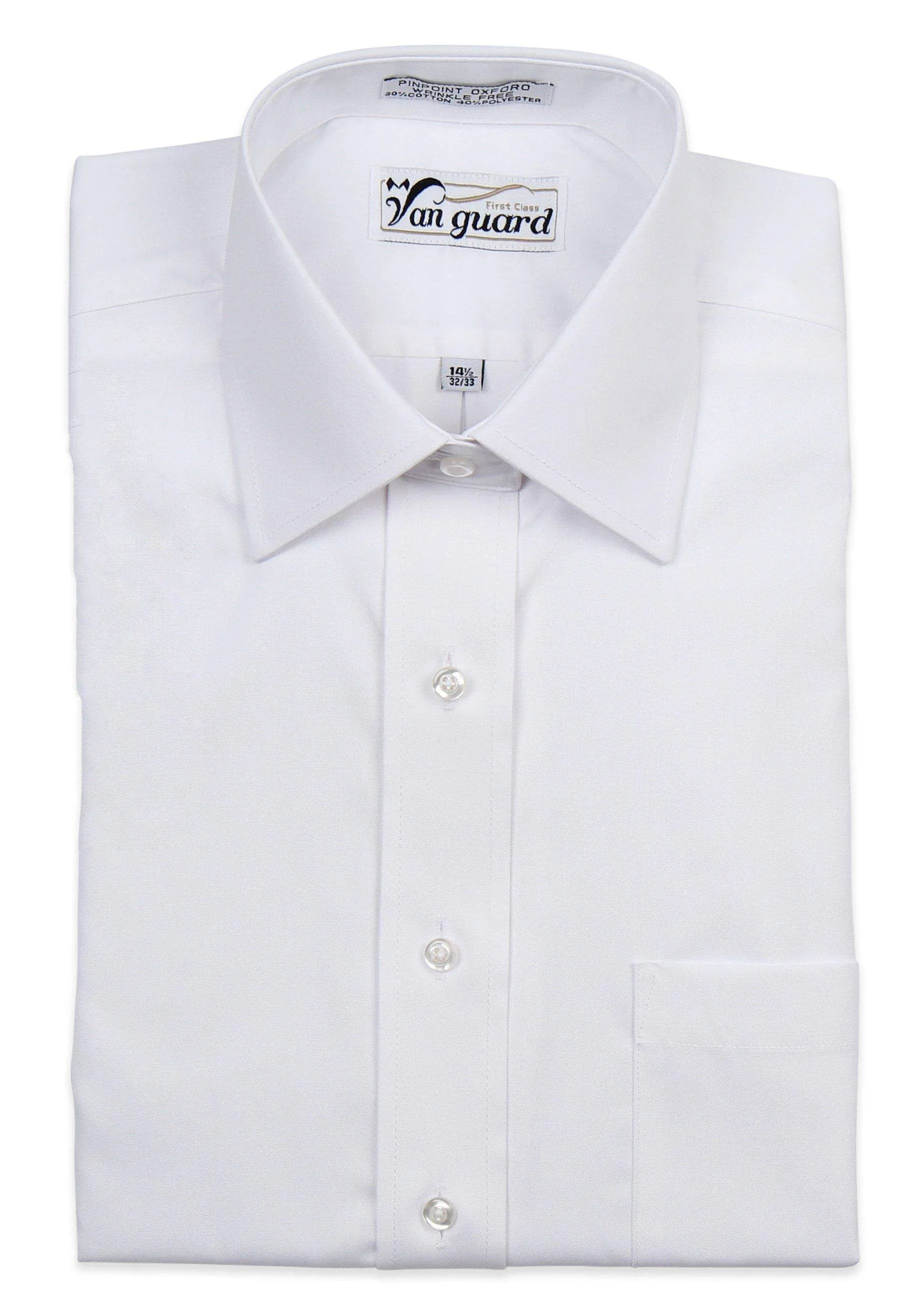 Van Guard Mens White Shirt Chassidisch (Right Over Left) - Boys