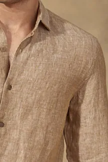 Warm Khakhi Linen Shirt
