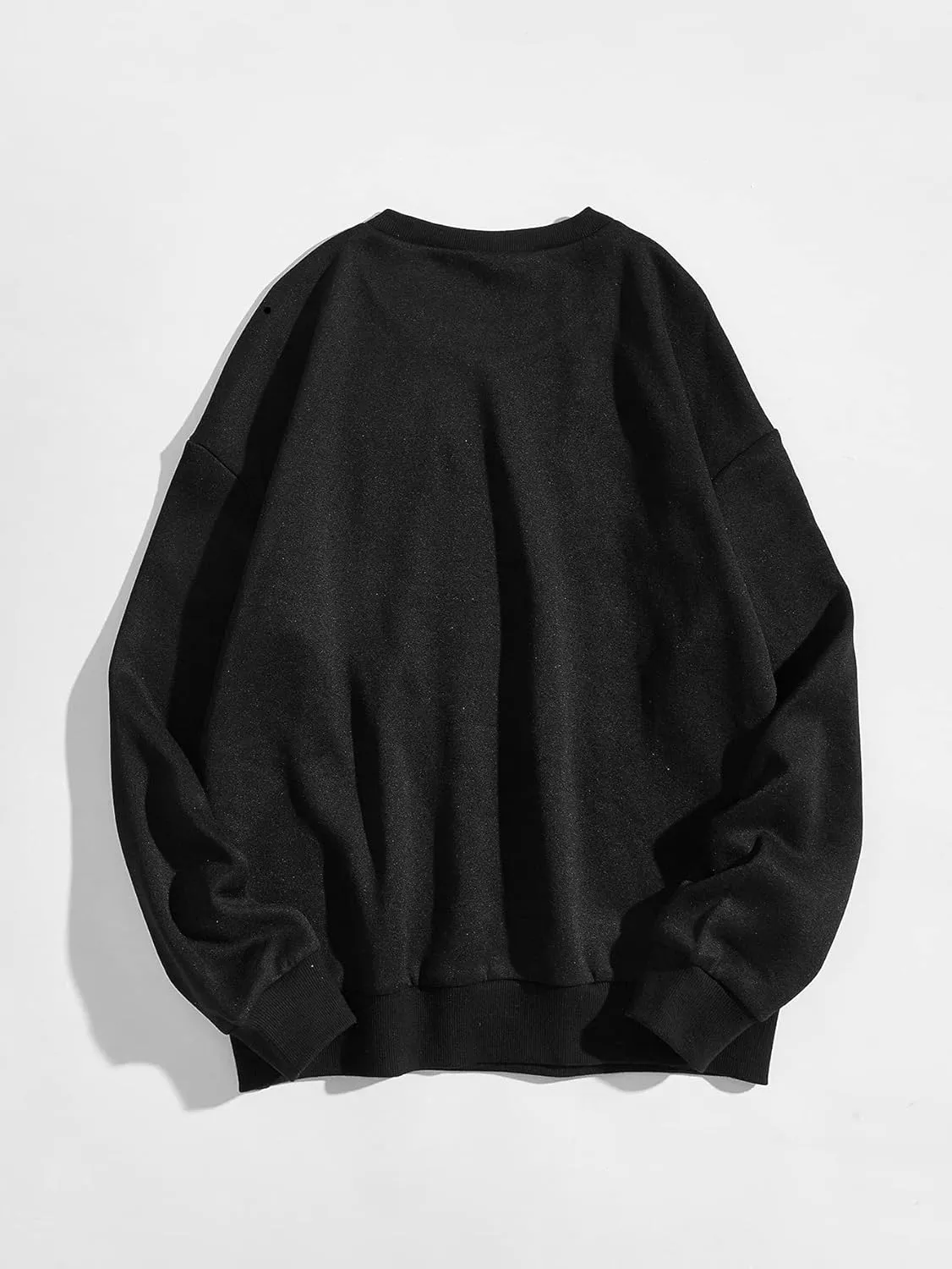 WDIRARA Women's Letter Graphic Print Round Neck Long Sleeve Casual Pullover Sweatshirt Tops
