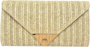 Women Stylish Straw Purse Woven Beach Evening Bag Straw Clutch Bag Shoulder Crossbody Handbag for Summer Party Casual