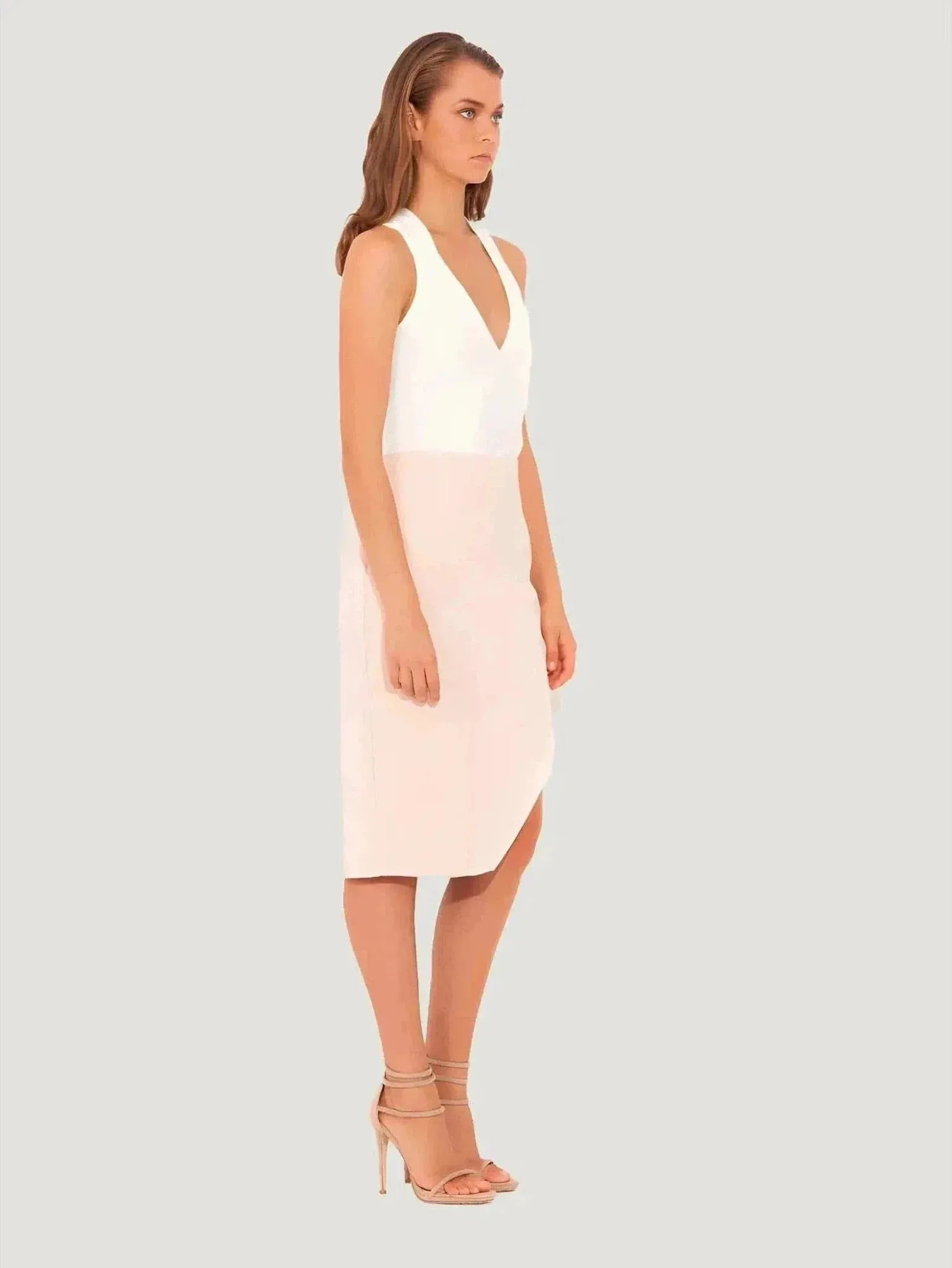 Women’s Blush Chameleon Skirt | High-Quality Fabric Blend | Asymmetric Hem & Curve-Hugging Fit | One Posh Closet