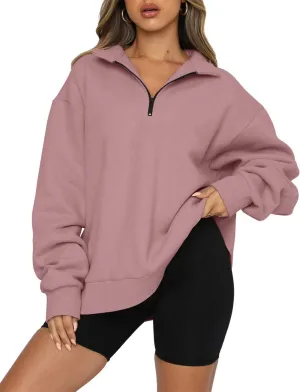 Womens Fashion Hoodies & Sweatshirt Pullover Fall Fashion 2024 Teen Girls Half Zip Winter Warm Top