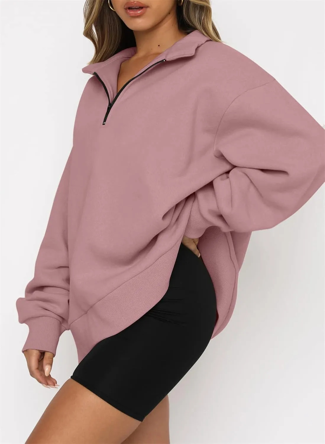Womens Fashion Hoodies & Sweatshirt Pullover Fall Fashion 2024 Teen Girls Half Zip Winter Warm Top