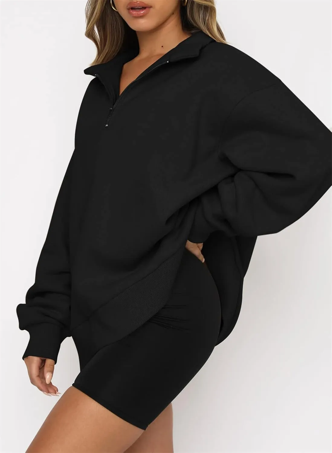 Womens Fashion Hoodies & Sweatshirt Pullover Fall Fashion 2024 Teen Girls Half Zip Winter Warm Top