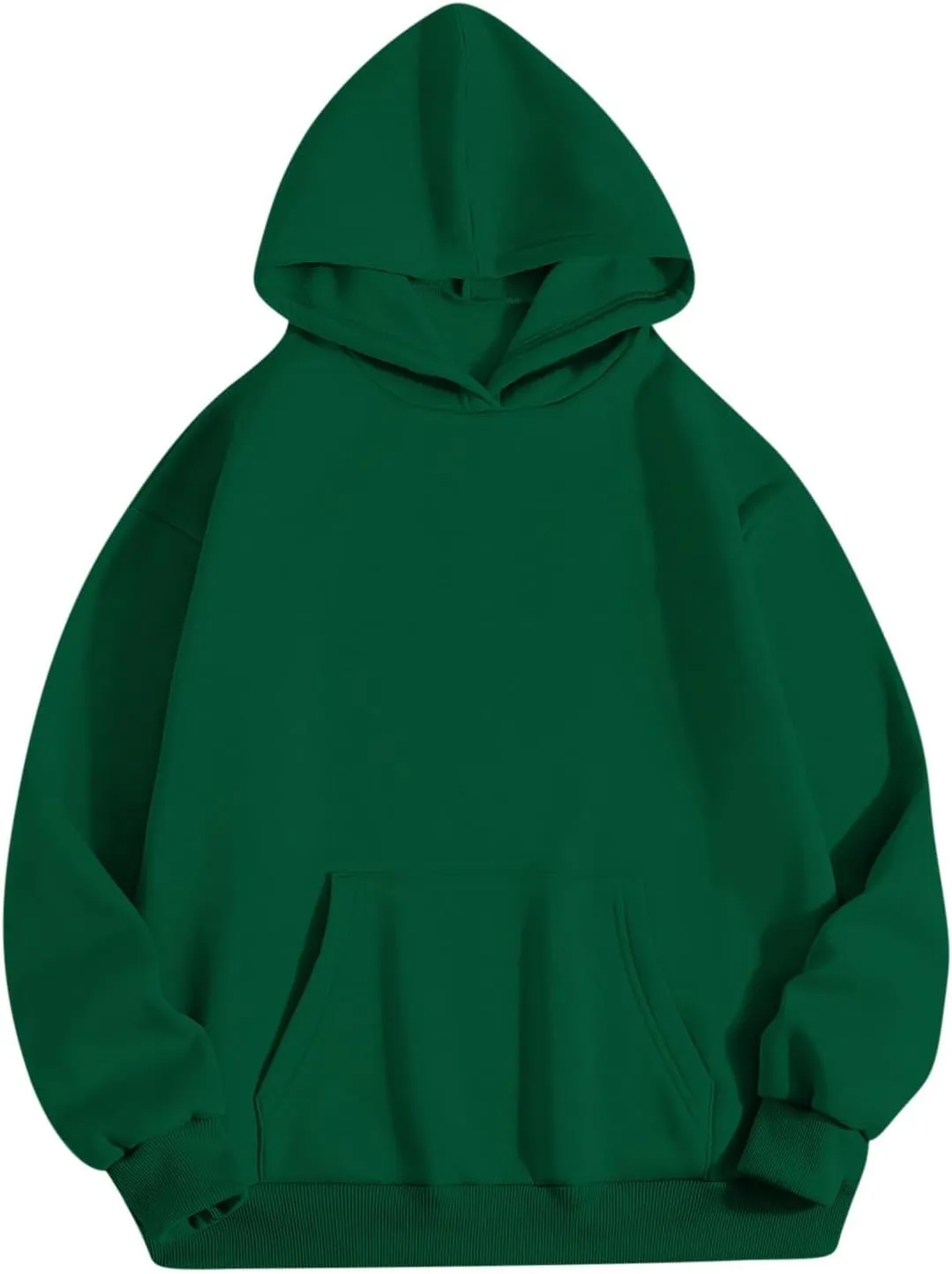 Womens Hoodies Oversized Sweatshirt Casual Fleece Pullover Top Solid Color Soft Hoodie With Pocket 2024 Fall Trendy Top