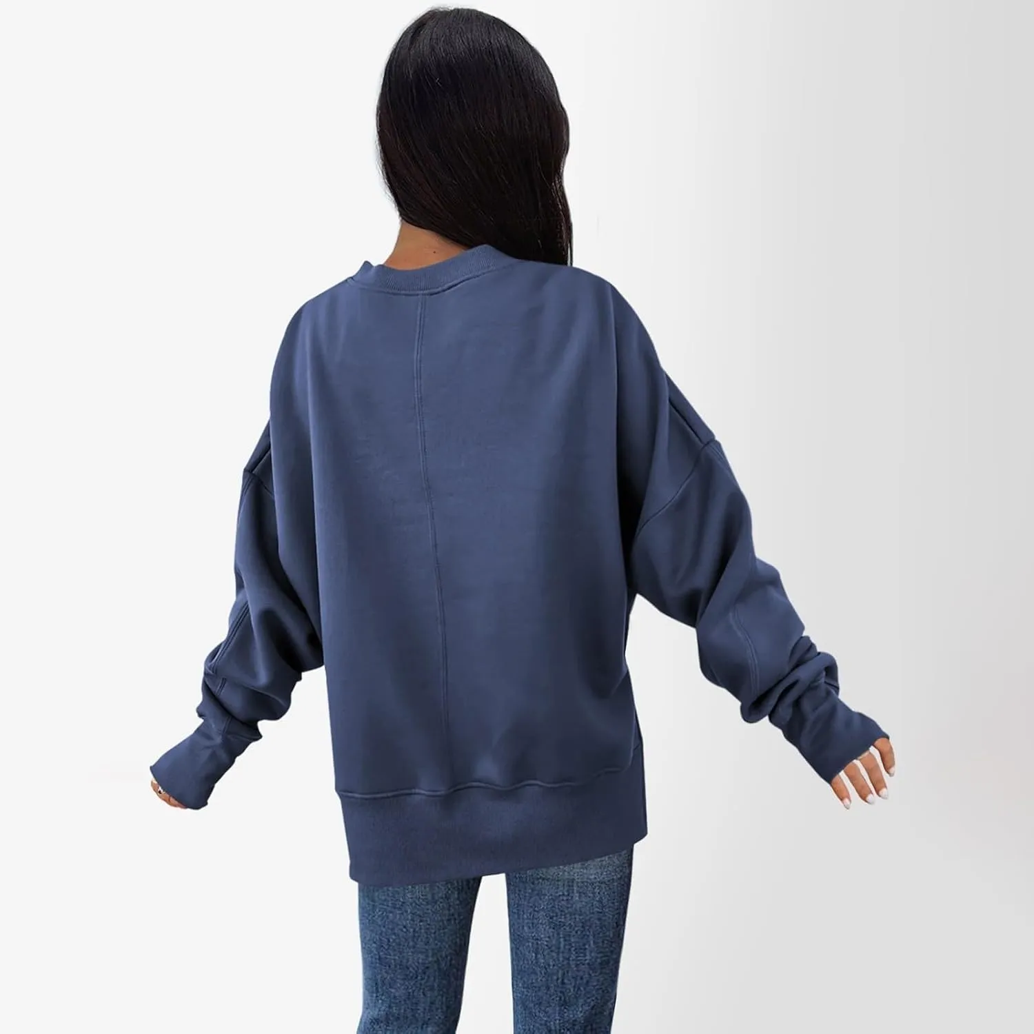 Womens Oversized Hoodies Fleece Thumb Hole Sweatshirts Long Sleeve Sweaters Pullover Fall Outfits with Pocket