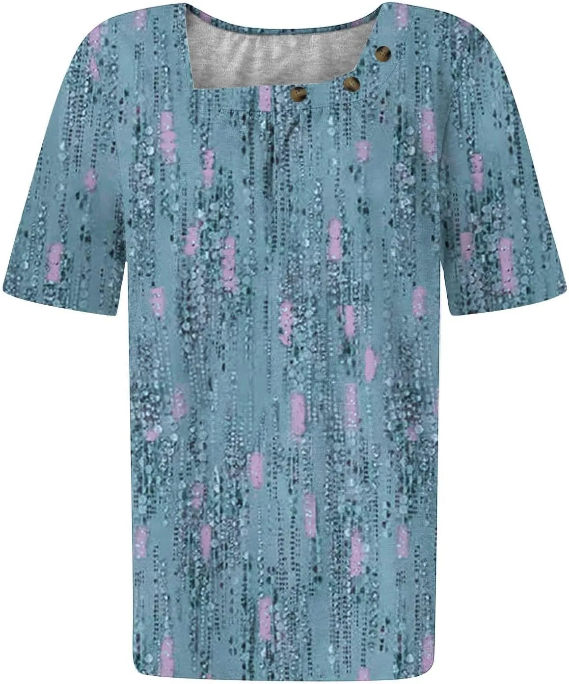 Womens Summer Tops Dressy Trendy Boho Floral Print Short Sleeve T Shirts Casual Loose Fit Basic Tunic Blouses Tees