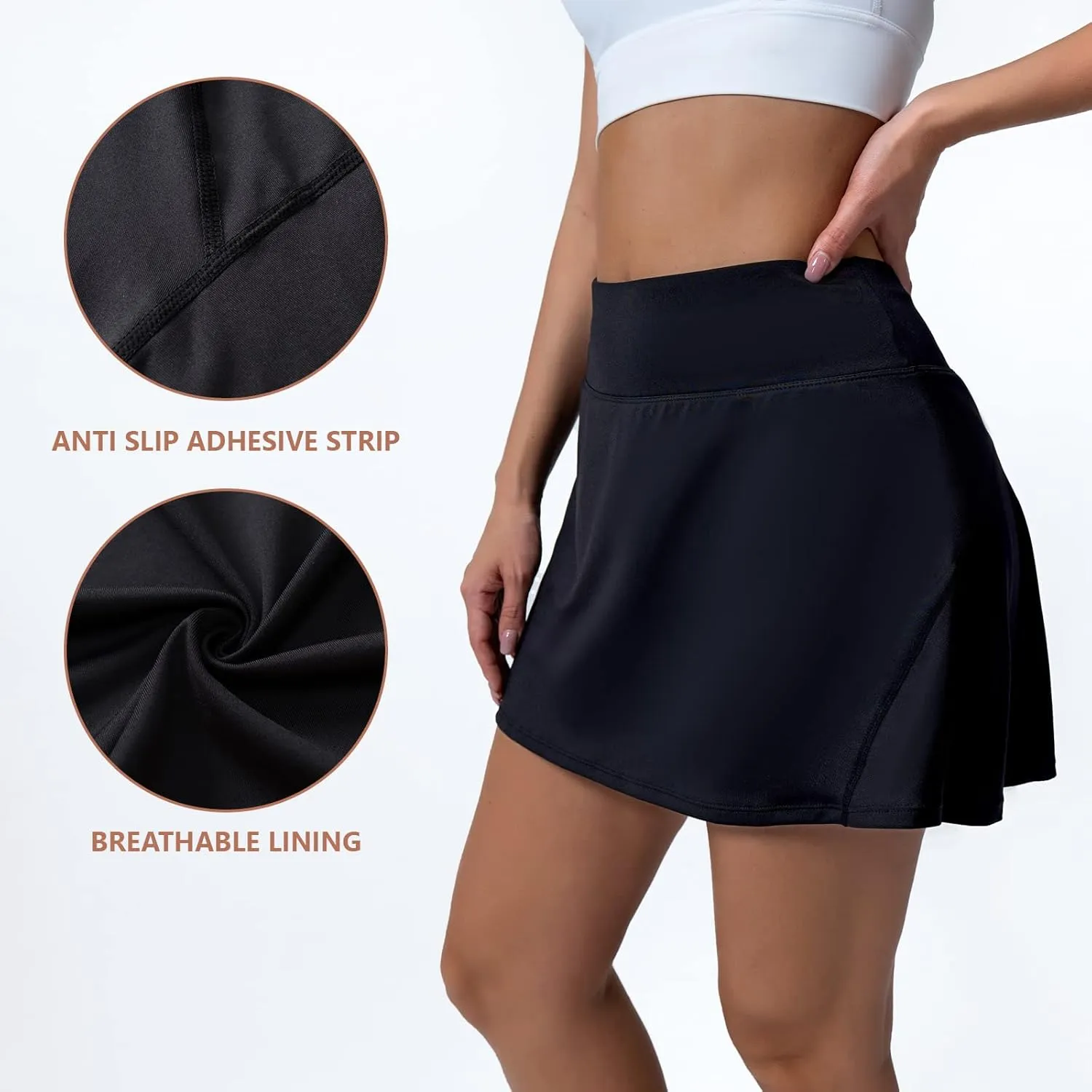 Women's Tennis Skirt High Waisted Pleated Athletic Skorts Skirts for Women with Pockets Sports Casual Skirts
