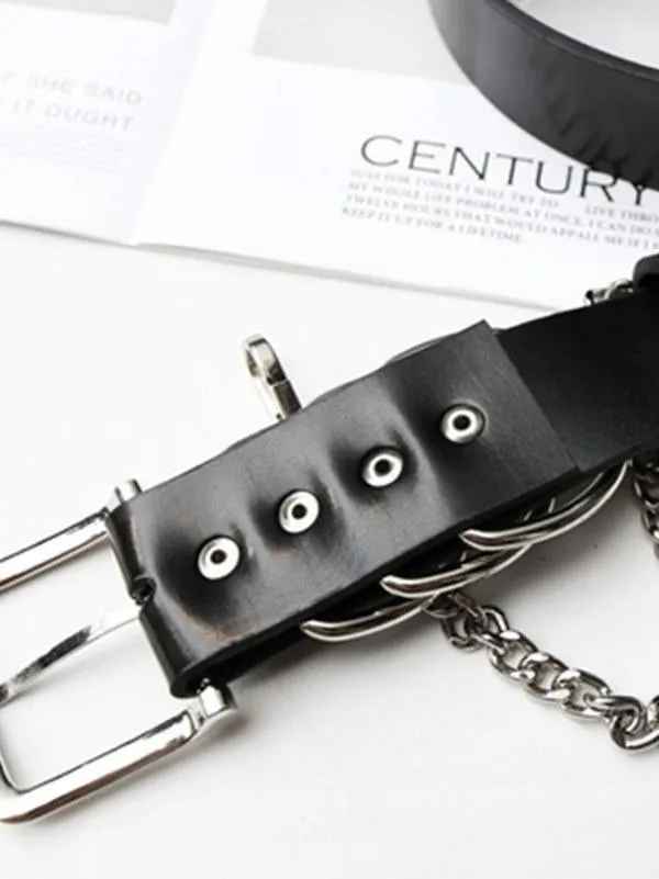 xakxx Metal Multi-Ring Chain Belt