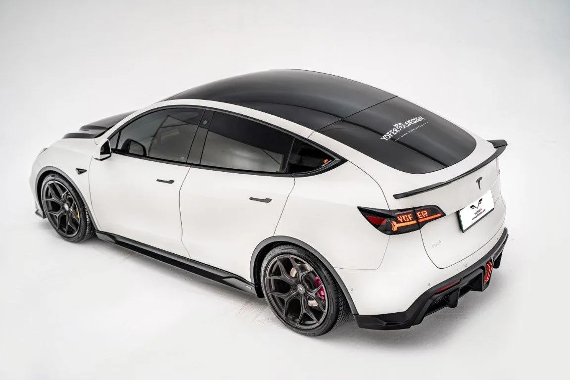 Yofer USA Loong Flames Max Side Skirts for Tesla Model Y / Performance 2021-ON PP