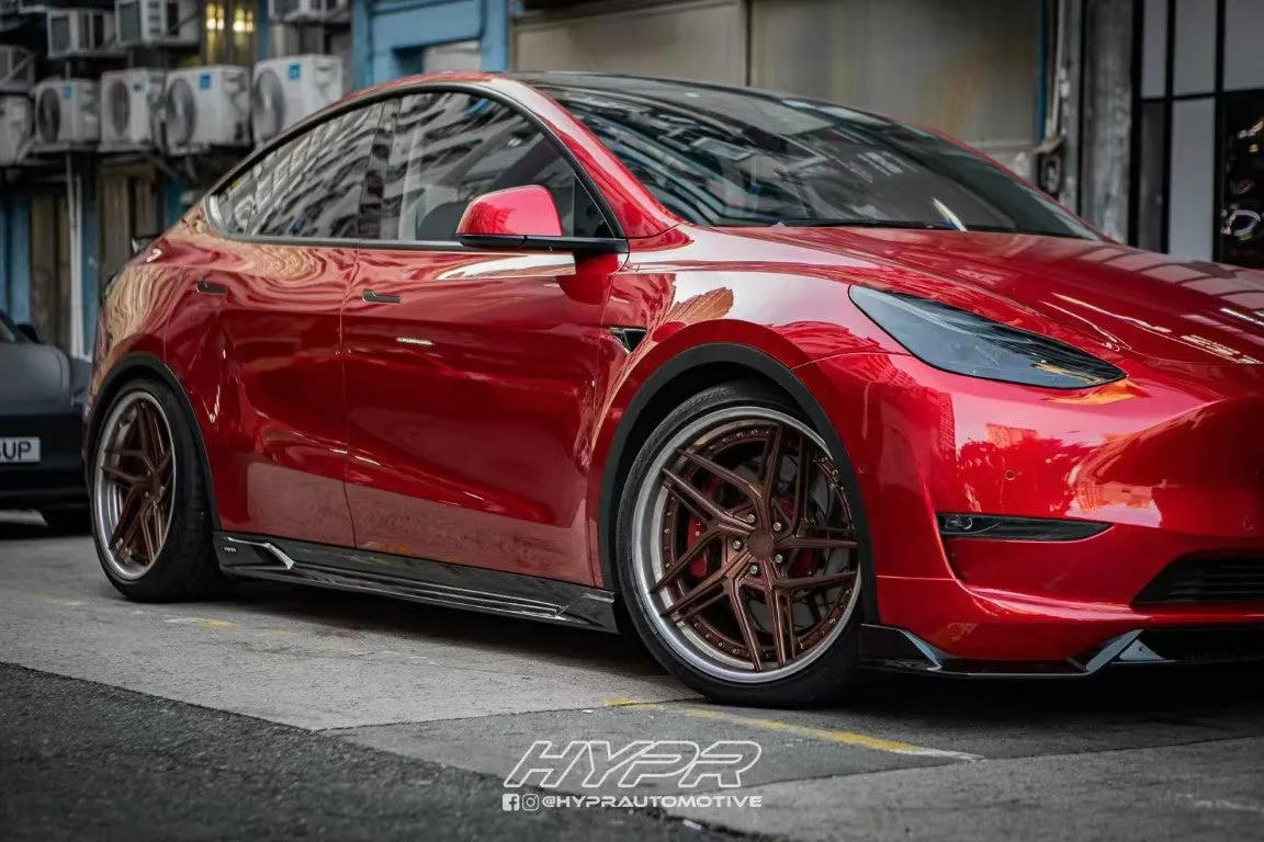 Yofer USA Loong Flames Max Side Skirts for Tesla Model Y / Performance 2021-ON PP