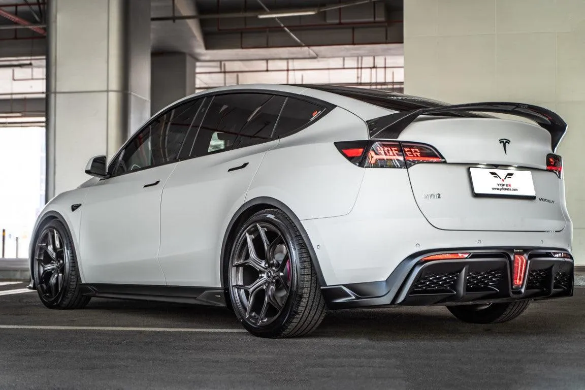 Yofer USA Loong Flames Max Side Skirts for Tesla Model Y / Performance 2021-ON PP