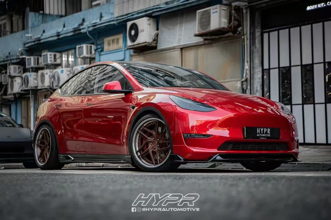 Yofer USA Loong Flames Max Side Skirts for Tesla Model Y / Performance 2021-ON PP